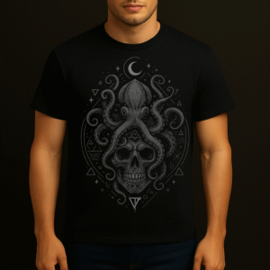 VT Octopus skull t-shirt mockup