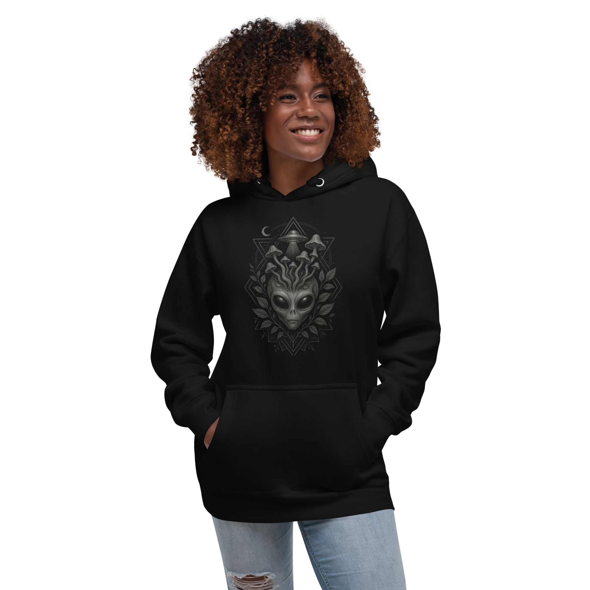 Cosmic Mycelium Unisex Hoodie - Image 2
